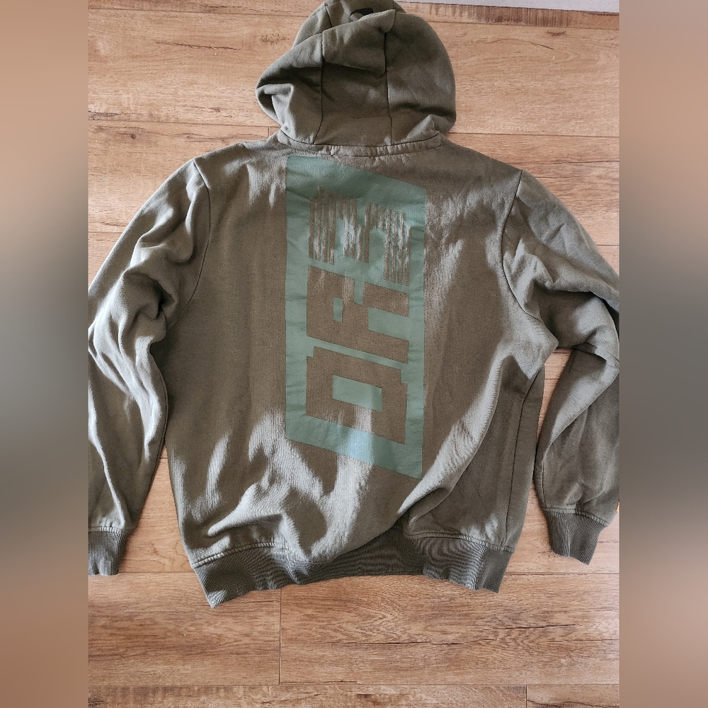 McLaren Daniel Ricciardo F1 Hoodie Mens L Olive Green DR3 Racing Fleece Pullover - Picture 12 of 13